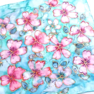 Polinéz virágmámor tiszta selyem kendő - ruha & divat - sál, sapka, kendő - sál - Meska.hu