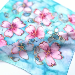 Polinéz virágmámor tiszta selyem kendő - ruha & divat - sál, sapka, kendő - sál - Meska.hu