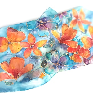 Viva la vida tiszta selyem kendő - Meska.hu