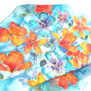 Viva la vida tiszta selyem kendő - ruha & divat - sál, sapka, kendő - sál - Meska.hu