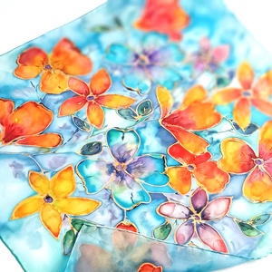 Viva la vida tiszta selyem kendő - ruha & divat - sál, sapka, kendő - sál - Meska.hu