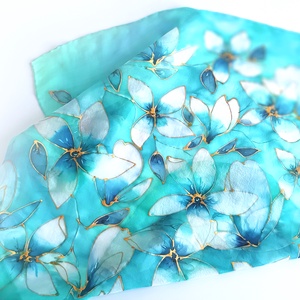 Smaragd szigetek tiszta selyem kendő - ruha & divat - sál, sapka, kendő - sál - Meska.hu