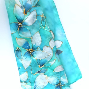 Smaragd szigetek tiszta selyem kendő - ruha & divat - sál, sapka, kendő - sál - Meska.hu