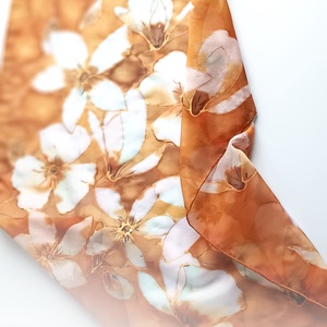 Karamell tiszta selyem kendő - ruha & divat - sál, sapka, kendő - sál - Meska.hu