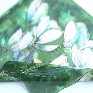 Liliomok nyílása selyem kendő - ruha & divat - sál, sapka, kendő - sál - Meska.hu