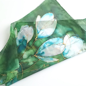 Liliomkert selyem kendő, Ruha & Divat, Sál, Sapka, Kendő, Sál, Selyemfestés, MESKA