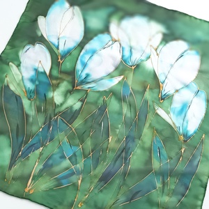 Liliomkert selyem kendő - ruha & divat - sál, sapka, kendő - sál - Meska.hu