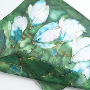 Liliomkert selyem kendő - ruha & divat - sál, sapka, kendő - sál - Meska.hu