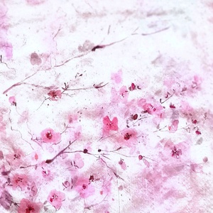 Japán cseresznyefa virágzás vastag selyem stóla - Meska.hu