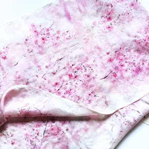 Japán cseresznyefa virágzás vastag selyem stóla - ruha & divat - sál, sapka, kendő - stóla - Meska.hu
