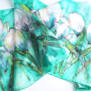 Liliomkert tiszta selyem stóla - ruha & divat - sál, sapka, kendő - stóla - Meska.hu