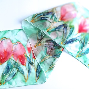 Trópusi álom tiszta selyem sál - ruha & divat - sál, sapka, kendő - sál - Meska.hu