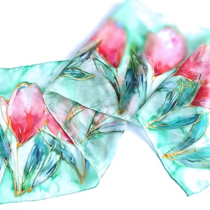 Trópusi álom tiszta selyem sál - ruha & divat - sál, sapka, kendő - sál - Meska.hu