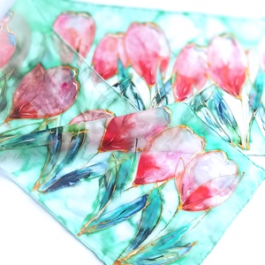 Trópusi álom tiszta selyem sál - ruha & divat - sál, sapka, kendő - sál - Meska.hu