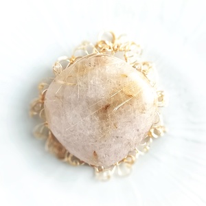 Rutilkvarc kristály ásvány medál, Ékszer, Nyaklánc, Medál, Ékszerkészítés, MESKA