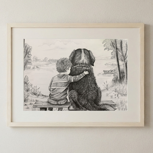A barátság ereje - egyedi grafitrajz fali dekorációként, Művészet, Grafika & Illusztráció, Ceruzarajz, Fotó, grafika, rajz, illusztráció, MESKA