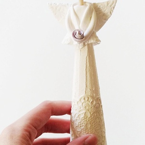 Angyal dísztárgy rózsával - otthon & életmód - dekoráció - dísztárgy - Meska.hu