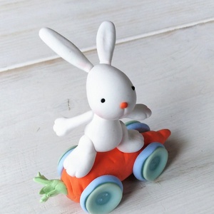 Répás autós nyuszi - otthon & életmód - dekoráció - dísztárgy - Meska.hu