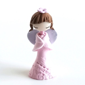 Őrangyal mini (pink), Otthon & Életmód, Dekoráció, Dísztárgy, Baba-és bábkészítés, Gyurma, MESKA