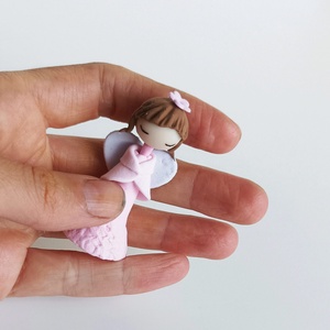 Őrangyal mini (pink) - otthon & életmód - dekoráció - dísztárgy - Meska.hu