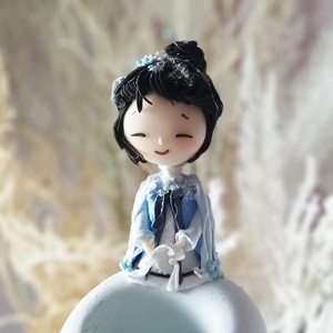 Japán baba passzív diffúzor, Esküvő, Dekoráció, Asztaldísz, Baba-és bábkészítés, Gyurma, MESKA