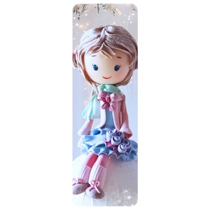 Kislányos könyvjelző - könyv & zene - könyvjelző - Meska.hu