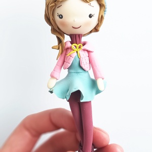 Felakasztható kislány dísz (szőke) - karácsony - karácsonyi lakásdekoráció - karácsonyi manók, figurák - Meska.hu