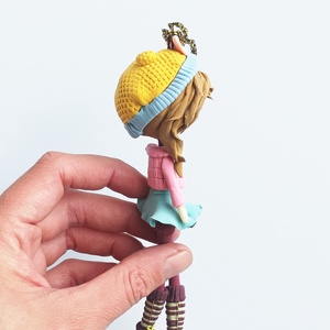 Felakasztható kislány dísz (szőke) - karácsony - karácsonyi lakásdekoráció - karácsonyi manók, figurák - Meska.hu