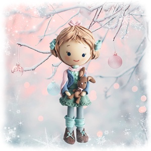 Kislány felakasztható: szőke, Karácsony, Karácsonyi lakásdekoráció, Karácsonyfadíszek, , MESKA