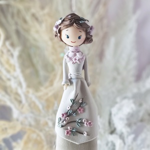 Virágmintás felakasztható baba, Otthon & Életmód, Dekoráció, Dísztárgy, Baba-és bábkészítés, Gyurma, MESKA