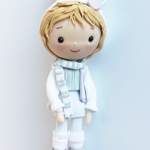 Kisfiú dísz (felakasztható): szőke - karácsony - karácsonyi lakásdekoráció - karácsonyfadíszek - Meska.hu