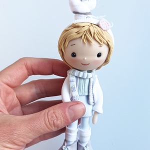 Kisfiú dísz (felakasztható): szőke - karácsony - karácsonyi lakásdekoráció - karácsonyfadíszek - Meska.hu