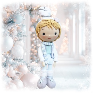 Kisfiú dísz (felakasztható): szőke, Karácsony, Karácsonyi lakásdekoráció, Karácsonyfadíszek, , MESKA