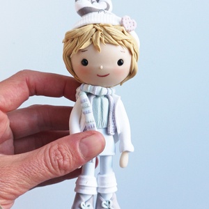 Kisfiú dísz (felakasztható): szőke - karácsony - karácsonyi lakásdekoráció - karácsonyfadíszek - Meska.hu