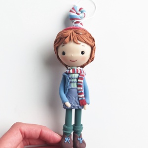 Kisfiú dísz (felakasztható): vörös hajú - karácsony - karácsonyi lakásdekoráció - karácsonyfadíszek - Meska.hu