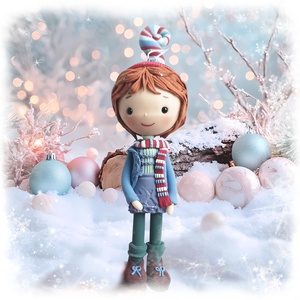 Kisfiú dísz (felakasztható): vörös hajú, Karácsony, Karácsonyi lakásdekoráció, Karácsonyfadíszek, , MESKA