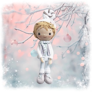 Kisfiú dísz (felakasztható): szőke, Karácsony, Karácsonyi lakásdekoráció, Karácsonyfadíszek, , MESKA