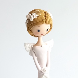 Angyal virág fejdísszel - otthon & életmód - dekoráció - dekoratív figurák és szobrok - Meska.hu