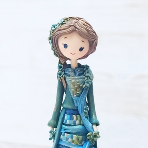 Hercegnő baba (23 cm magas), Otthon & Életmód, Dekoráció, Dísztárgy, Baba-és bábkészítés, Gyurma, MESKA