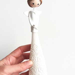 Angyal (hófehér) - otthon & életmód - dekoráció - dísztárgy - Meska.hu