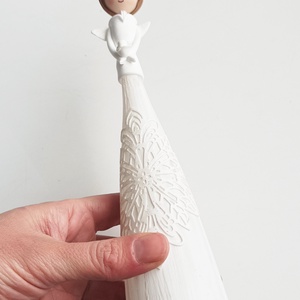 Angyal (hófehér) - otthon & életmód - dekoráció - dísztárgy - Meska.hu