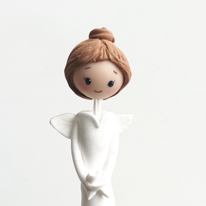 Angyal (hófehér), Otthon & Életmód, Dekoráció, Dísztárgy, Baba-és bábkészítés, Gyurma, MESKA