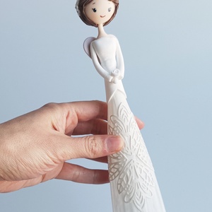 Angyal virág fejdísszel - otthon & életmód - dekoráció - dísztárgy - Meska.hu