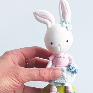 Nyuszi pár - ünnepi díszek, dekorációk - húsvéti díszek és dekorációk - húsvéti asztaldíszek - Meska.hu