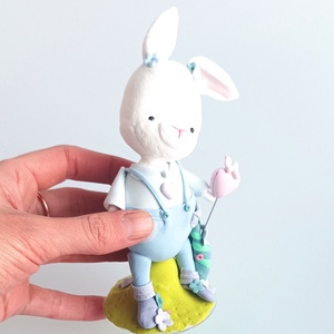 Nyuszi pár - ünnepi díszek, dekorációk - húsvéti díszek és dekorációk - húsvéti asztaldíszek - Meska.hu