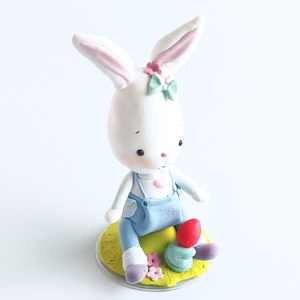 Nyuszi fiú tojással, Ünnepi díszek, dekorációk, Húsvéti díszek és dekorációk, Húsvéti asztaldíszek, , MESKA
