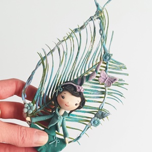 Tündéres dekoráció pillangóval - otthon & életmód - dekoráció - ajtó- és ablak dekoráció - ajtódísz & kopogtató - Meska.hu