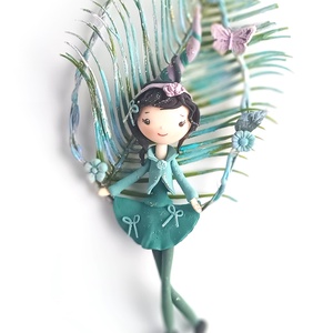 Tündéres dekoráció pillangóval, Otthon & Életmód, Dekoráció, Ajtó- és ablak dekoráció, Ajtódísz & Kopogtató, Baba-és bábkészítés, Virágkötés, MESKA