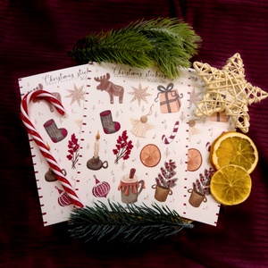 Karácsonyi hangulat, készülődés matrica, matricaív (12 db/ív) - otthon & életmód - papír, írószer - matrica, matrica csomag - Meska.hu