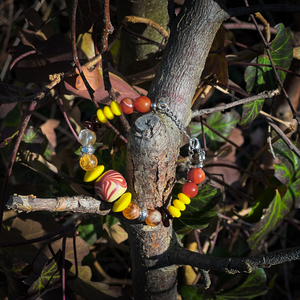 SOLS BARN - Replika viking üveggyöngy karkötő ásványokkal (történelmi ihletésű) - ékszer - karkötő - gyöngyös karkötő - Meska.hu